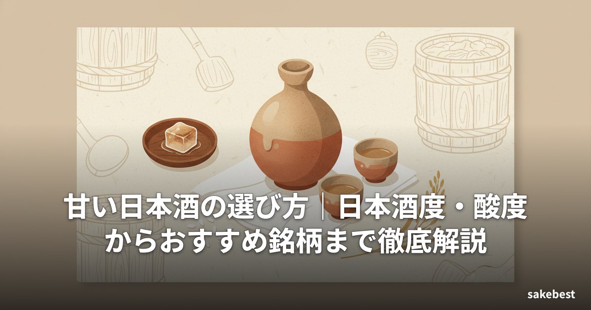 甘い日本酒の選び方|日本酒度・酸度からおすすめ銘柄まで徹底解説