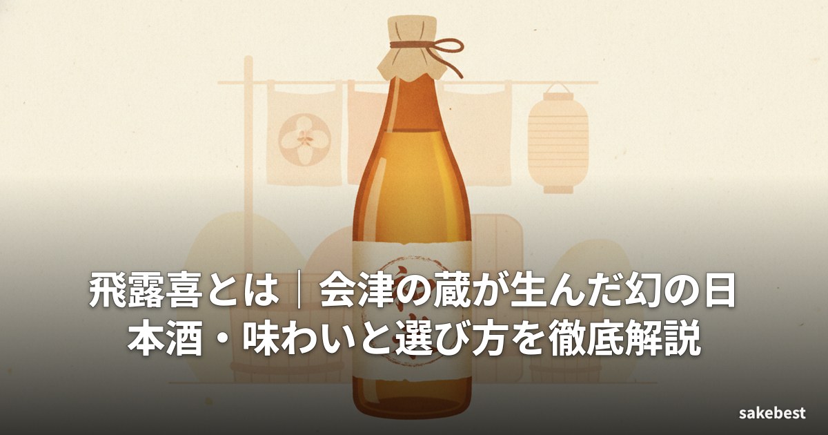 飛露喜とは｜会津の蔵が生んだ幻の日本酒・味わいと選び方を徹底解説
