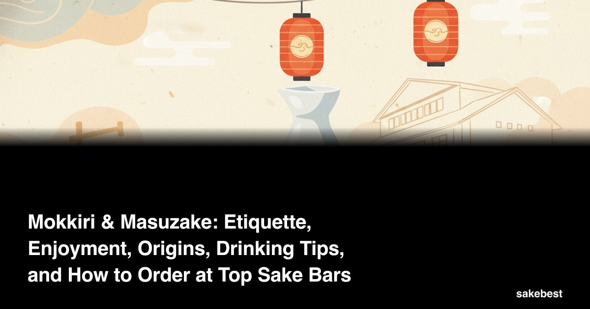 Mokkiri & Masuzake: Etiquette, Enjoyment, Origins, Drinking Tips, and How to Order at Top Sake Bars