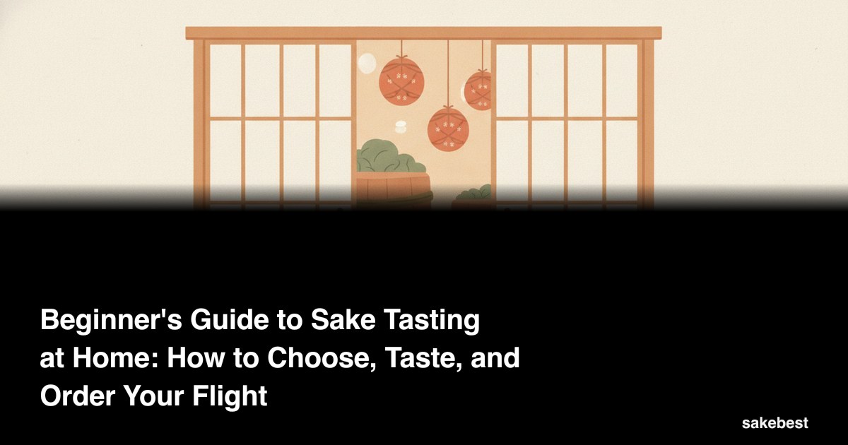 Beginner's Guide to Sake Tasting at Home: How to Choose, Taste, and Order Your Flight