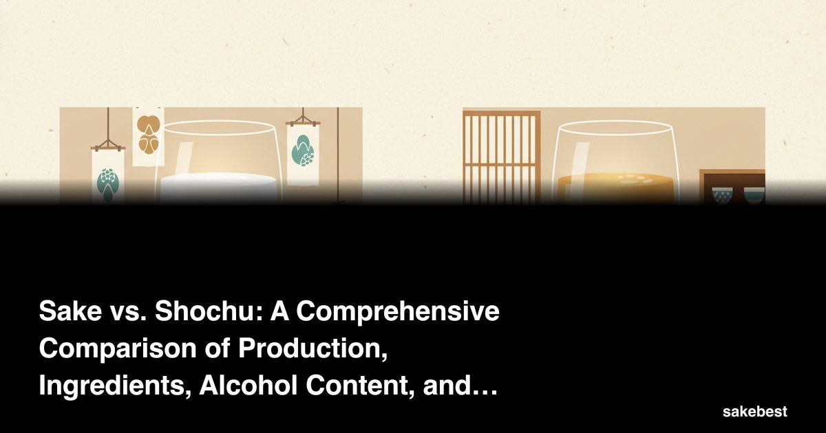 Sake vs. Shochu: A Comprehensive Comparison of Production, Ingredients, Alcohol Content, and Calories