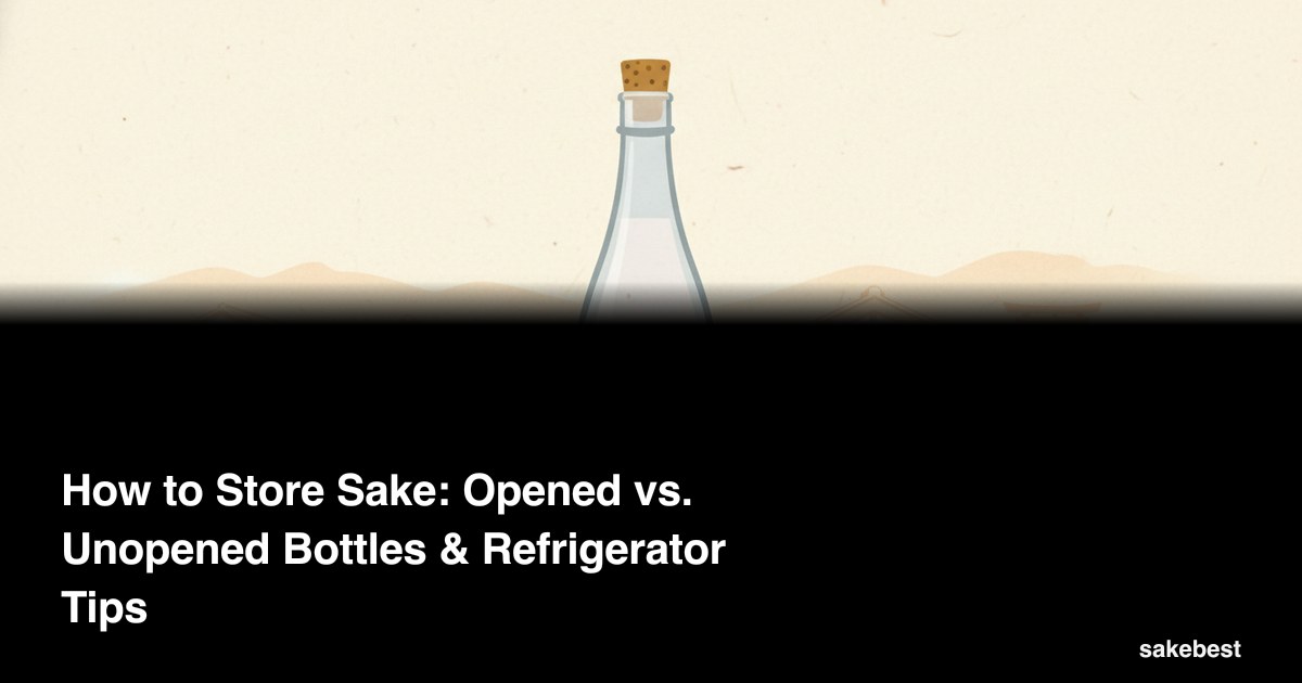 How to Store Sake: Opened vs. Unopened Bottles & Refrigerator Tips