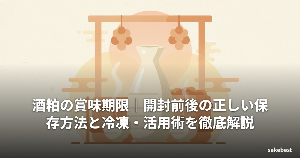 酒粕の賞味期限｜開封前後の正しい保存方法と冷凍・活用術を徹底解説