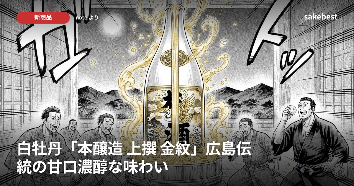 白牡丹「本醸造 上撰 金紋」広島伝統の甘口濃醇な味わい