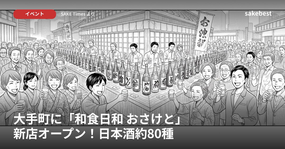大手町に「和食日和 おさけと」新店オープン！日本酒約80種