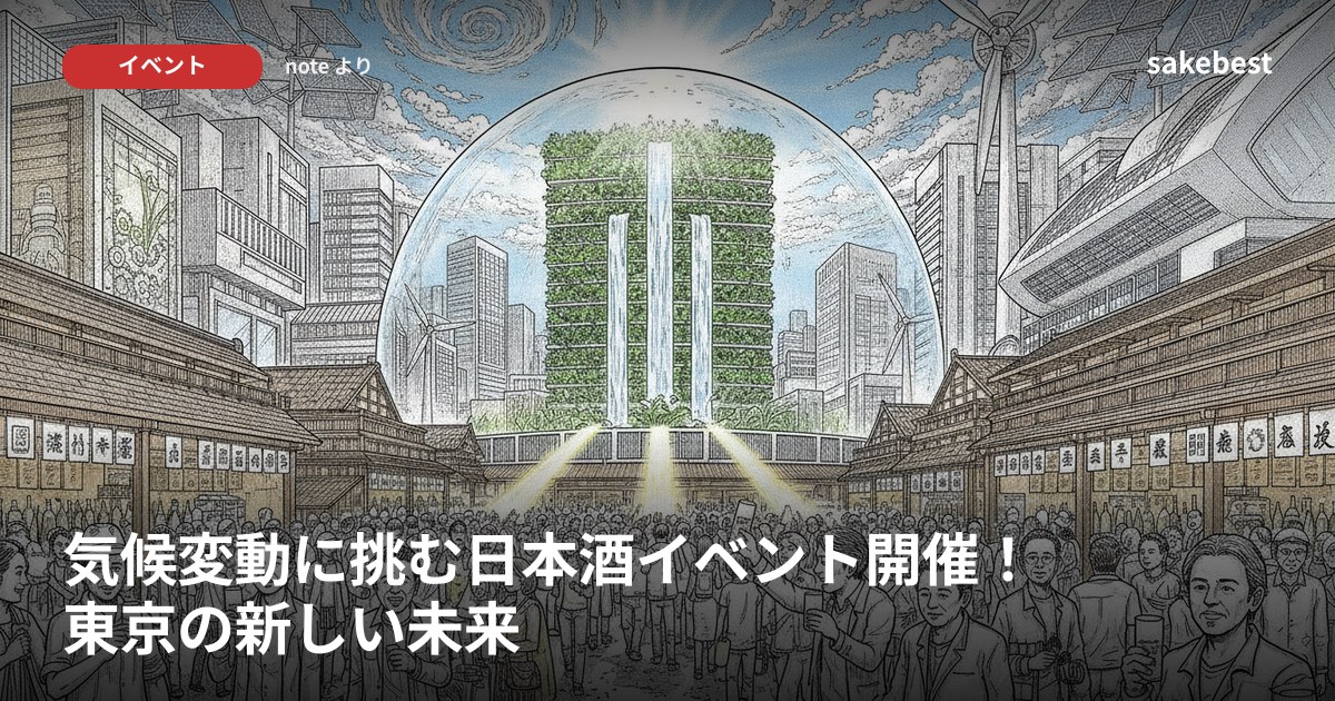 気候変動に挑む日本酒イベント開催！東京の新しい未来